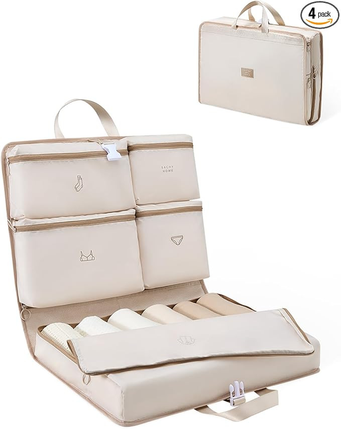 EACHY Packing Cubes for Travel, Hanging Suitcase Organizer Bags, Durable and Machine Washable Lug... | Amazon (US)