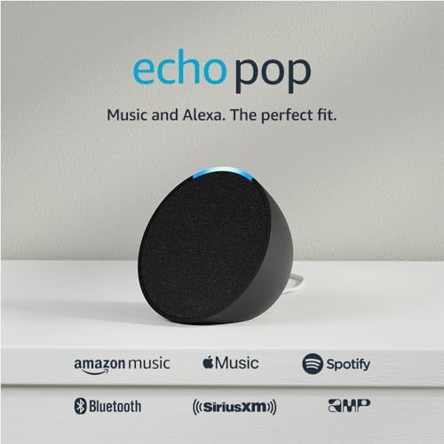 Amazon Echo Pop | Full sound compact smart speaker with Alexa | Charcoal | Amazon (US)