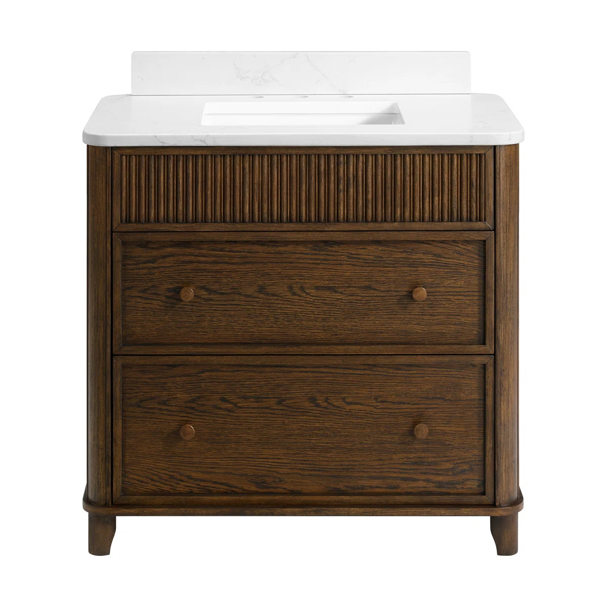 36" Kennedy Bathroom Vanity with Statuario Quartz Countertop | Wayfair North America