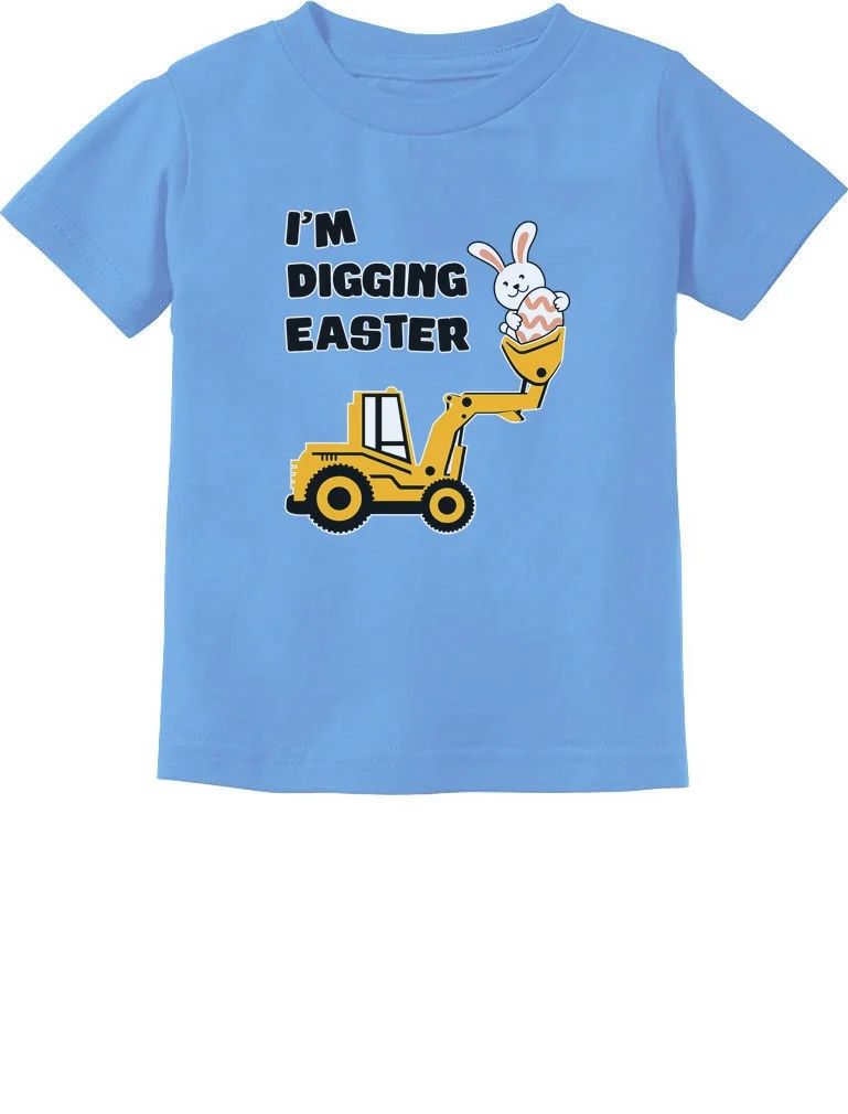 Tstars Boys Unisex I'm Digging Easter Tractor Kids T Shirt | Walmart (US)