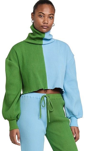 Crop Sweater Rib Turtleneck Sweater | Shopbop