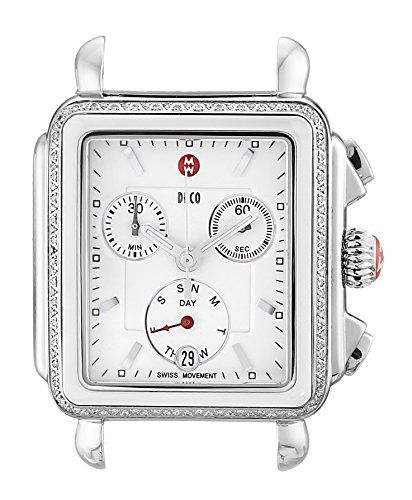 MICHELE Women's MW06P01L1001 Deco Analog Display Swiss Quartz Silver Watch Head | Amazon (US)