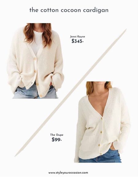 Jenni Kayne Cotton Cocoon Cardigan vs. the J. Crew Cotton Blend Cardigan Sweater! At just under $100 on sale, the J. Crew sweater is worth checking out as a great affordable dupe to the Jenni Kayne one!

women's fashion, women's casual outfit, women's comfy outfit, cashmere sweater, Jenni Kayne hoodie, J. Crew fashion, cashmere sweater

#LTKSeasonal #LTKstyletip