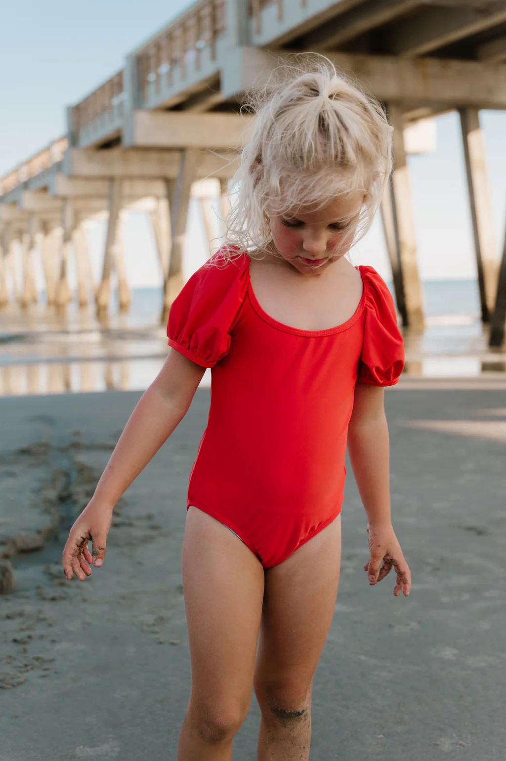 Mini Pura Vida One Piece | Nautical Red | Coral Reef Swim