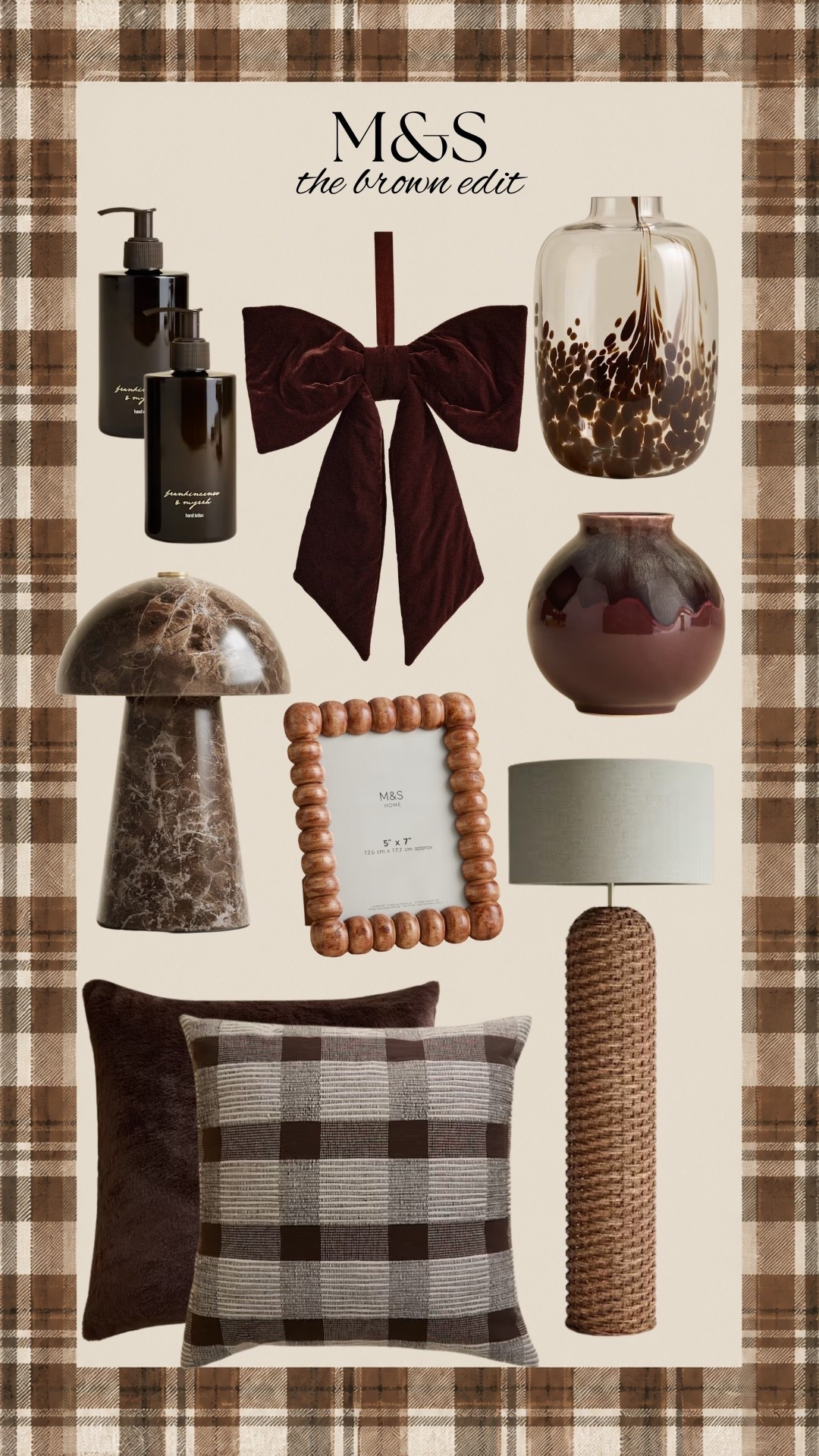 Chocolate brown home styling 🤎 



#BrownInteriors #ChocolateBrownDecor #AutumnHome #AutumnDecor #HomeStyling #HomeDecor #WarmNeutrals #CosyHome #AutumnInteriors #EarthyInteriors #CheckedDecor #VelvetDecor #HomewareFinds #InteriorInspo #Autumn2026

#LTKHome #LTKSeasonal