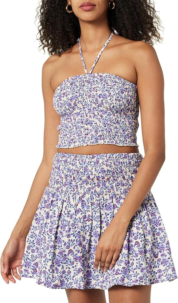 The Drop Women's Rosita Cropped Smocked Halter Top | Amazon (US)