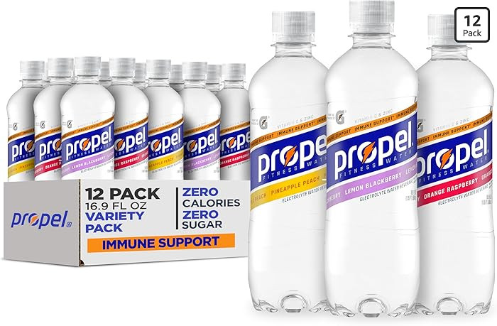 Propel Immune Support with Vitamin C + Zinc, 3 Flavor Variety Pack, 16 Fl Oz (Pack of 12) | Amazon (US)