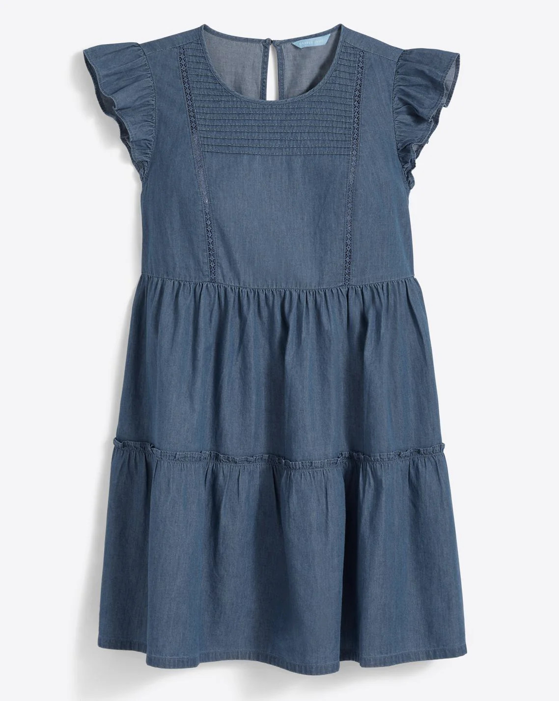 Flutter Sleeve Chambray Dress | Draper James (US)