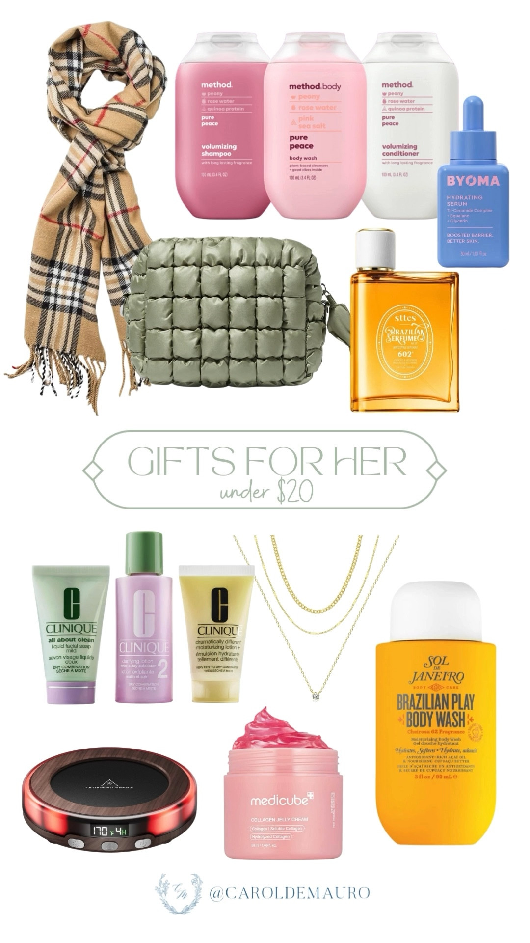 Your holiday shopping just got way easier with these fabulous ideas! Treat yourself or a friend to a luxurious gift for under $20, like this Clinique skincare mini set, a delicated layered necklace, or a tub of that viral Medicube collagen jelly cream, and many more.

amazon finds, gifts for her, skincare products, beauty routine, beauty faves, makeup essentials, budget friendly, fashion accessories

#LTKFindsUnder50 #LTKBeauty #LTKGiftGuide