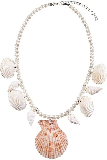 Boland 51031 Mermaid Necklace with Shells and Pearls for Adults, Fashion Jewellery, Carnival, Car... | Amazon (US)
