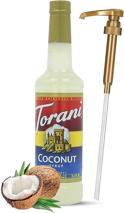 Jimoco® Syrup Pump Dispenser + Torani® Sugar Free Coconut Syrup, 25.4 oz - Coffee Syrup Pump & ... | Amazon (US)