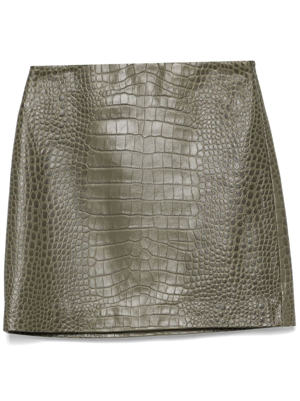Ermanno Scervino crocodile-embossed mini skirt - Green | Farfetch Global