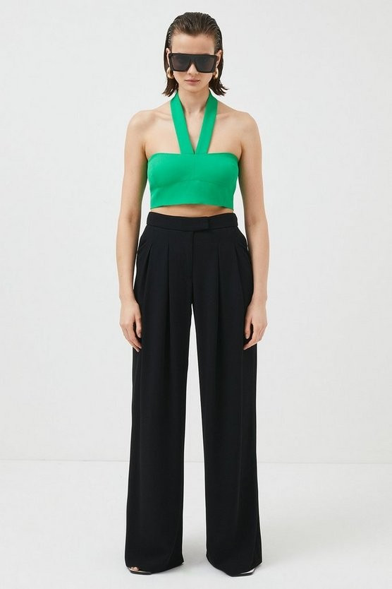 Limited Edition Oversized Wide Leg Trousers | Karen Millen UK & IE