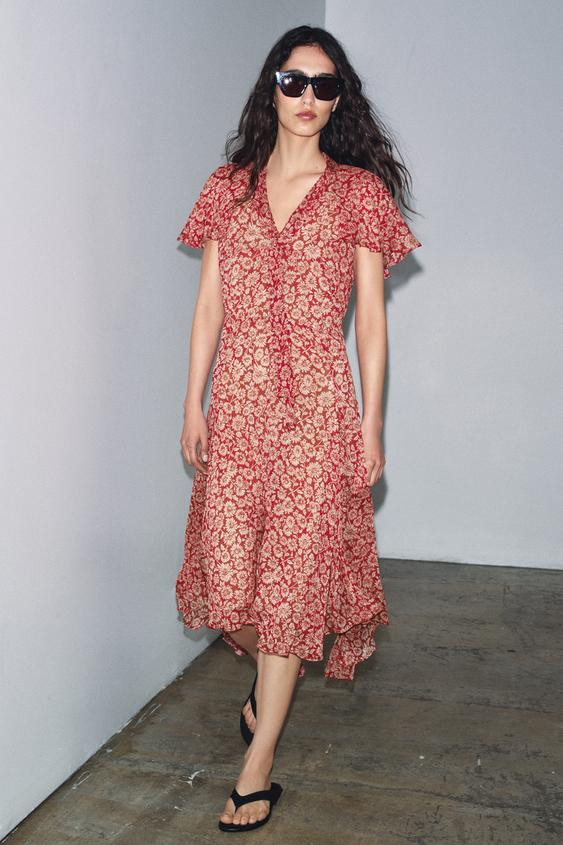 ZW COLLECTION FLORAL PRINT DRESS | Zara US