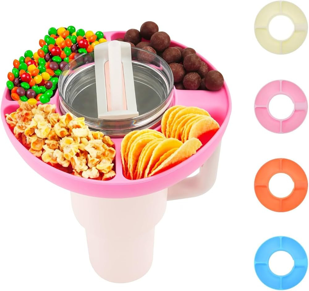 Amazon.com: ORESDD Snack Bowl for Stanley Cup, Silicone Snack Tray for Stanley, Tumbler Snack Bow... | Amazon (US)