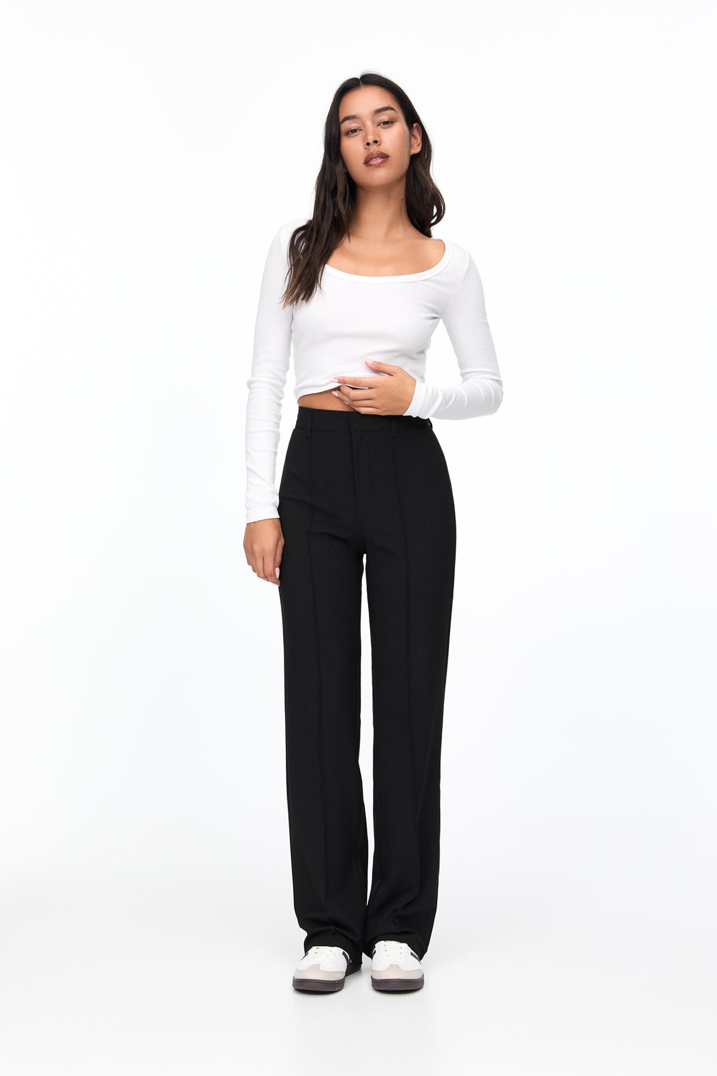 Smart trousers with seam detail | PULL and BEAR UK