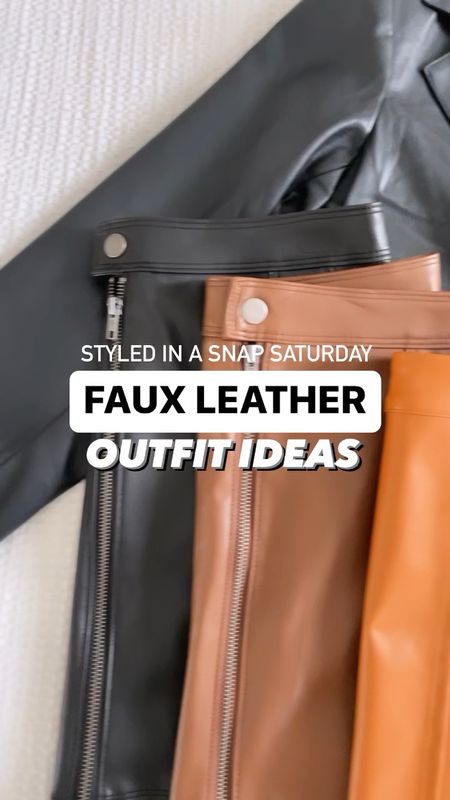 ✨ STYLED IN A SNAP SATURDAY✨Faux Leather! Sharing some of my favorite Faux Leather finds for this Fall Season! Which is your favorite?

Follow for more outfit inspo and style sessions! 

Outfit details linked in individual posts 

#LTKstyletip #LTKSeasonal #LTKunder50