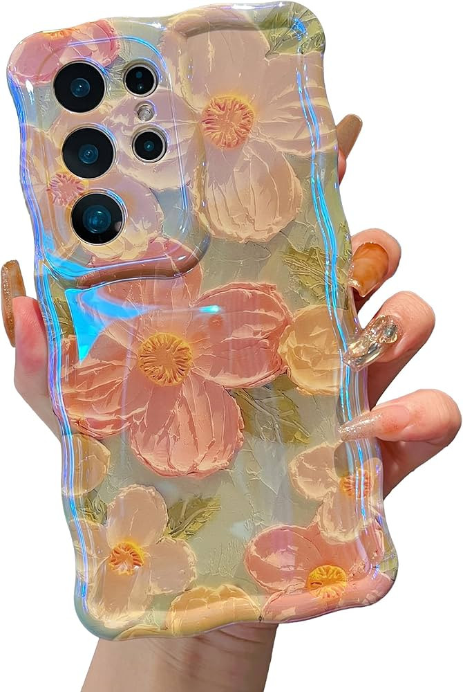 XIZYO Case for Samsung Galaxy S25 Ultra, Colorful Retro Oil Painting Flower Cute Floral Aesthetic... | Amazon (US)