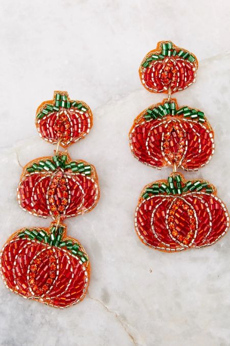 Pumpkin Beaded Earrings #reddress #earrings #fall #pumpkins 

#LTKstyletip #LTKunder50 #LTKSeasonal