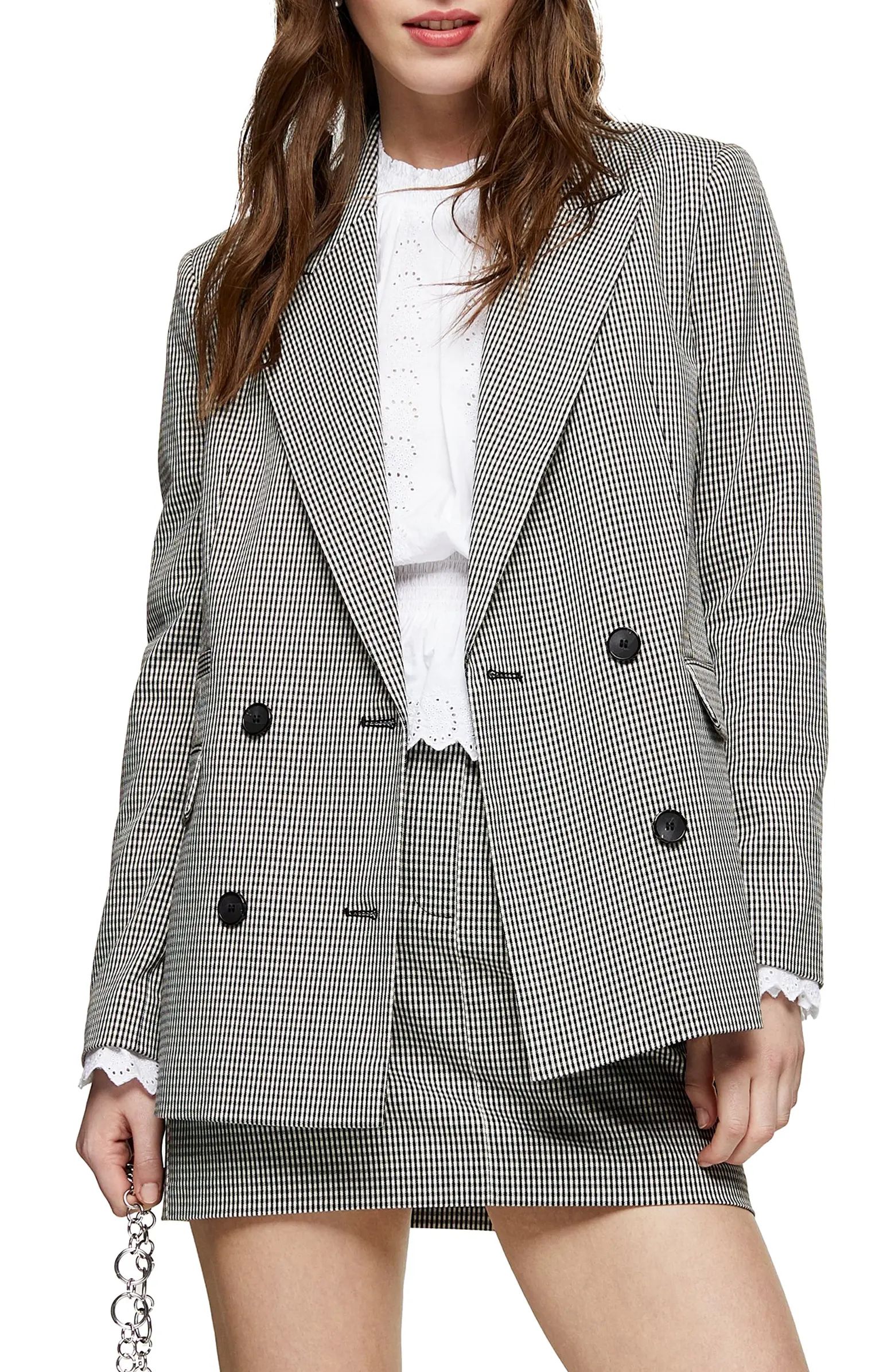 Mini Dogtooth Double Breasted Blazer | Nordstrom