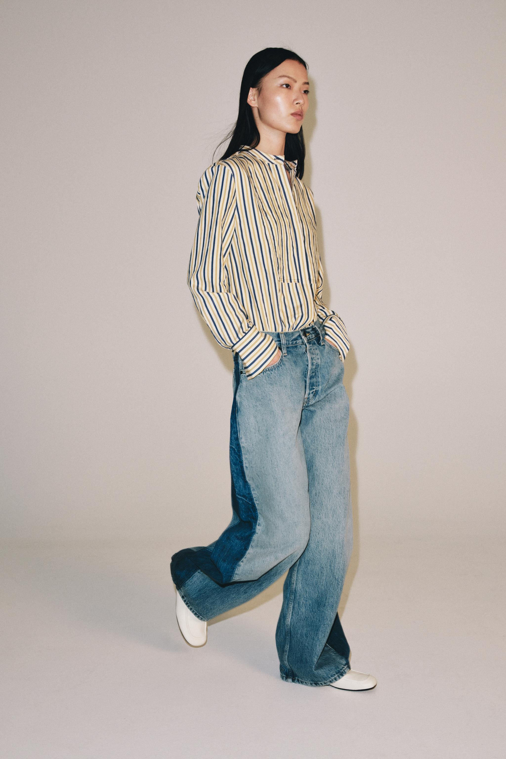 ZW COLLECTION BARREL MID-WAIST PATCHWORK JEANS | Zara AU