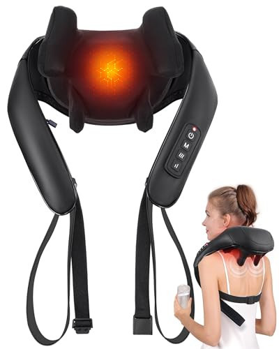 MASGRE Shiatsu Back and Neck Massager, Cordless Shoulder Massager with Heat, Electric Deep Tissue 3D Kneading Massage Pillow for Shoulder, Leg, Body Muscle Pain Relief, Gifts for Men Women | Amazon (US)