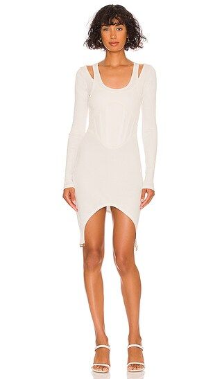 Fin Corset Dress in Ivory | Revolve Clothing (Global)