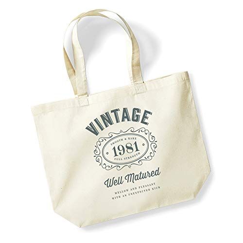 40th Birthday Keepsake Gift Vintage Bag for Women Novelty Shopping Tote | Amazon (US)