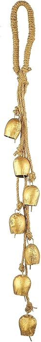 Bellshub Rustic Vintage 7-Bell Cluster Handmade 2" Metal Harmony Bells – 18" Hanging Length | F... | Amazon (US)