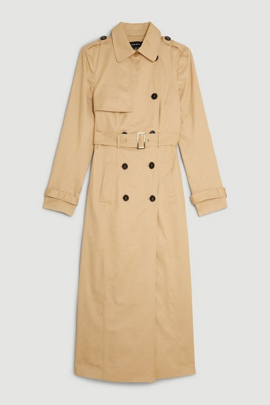 Tailored Classic Belted Trench Coat | Karen Millen UK + IE + DE + NL