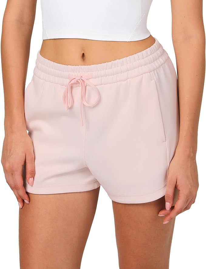 Colorfulkoala Modal Women's High Waisted Sweat 4'' Shorts with Pockets | Amazon (US)