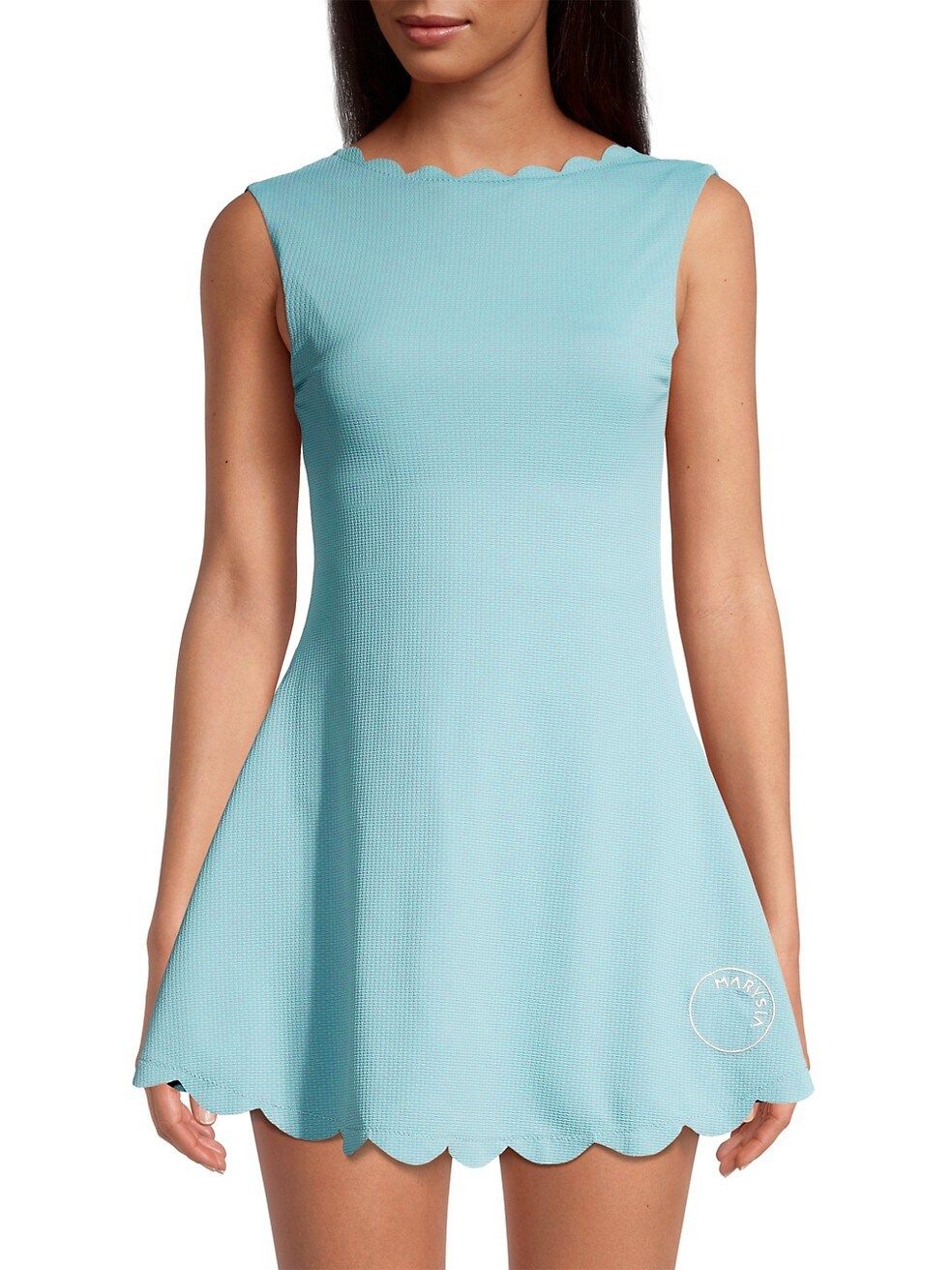 Marysia Iga Scalloped-Trim Minidress | Saks Fifth Avenue
