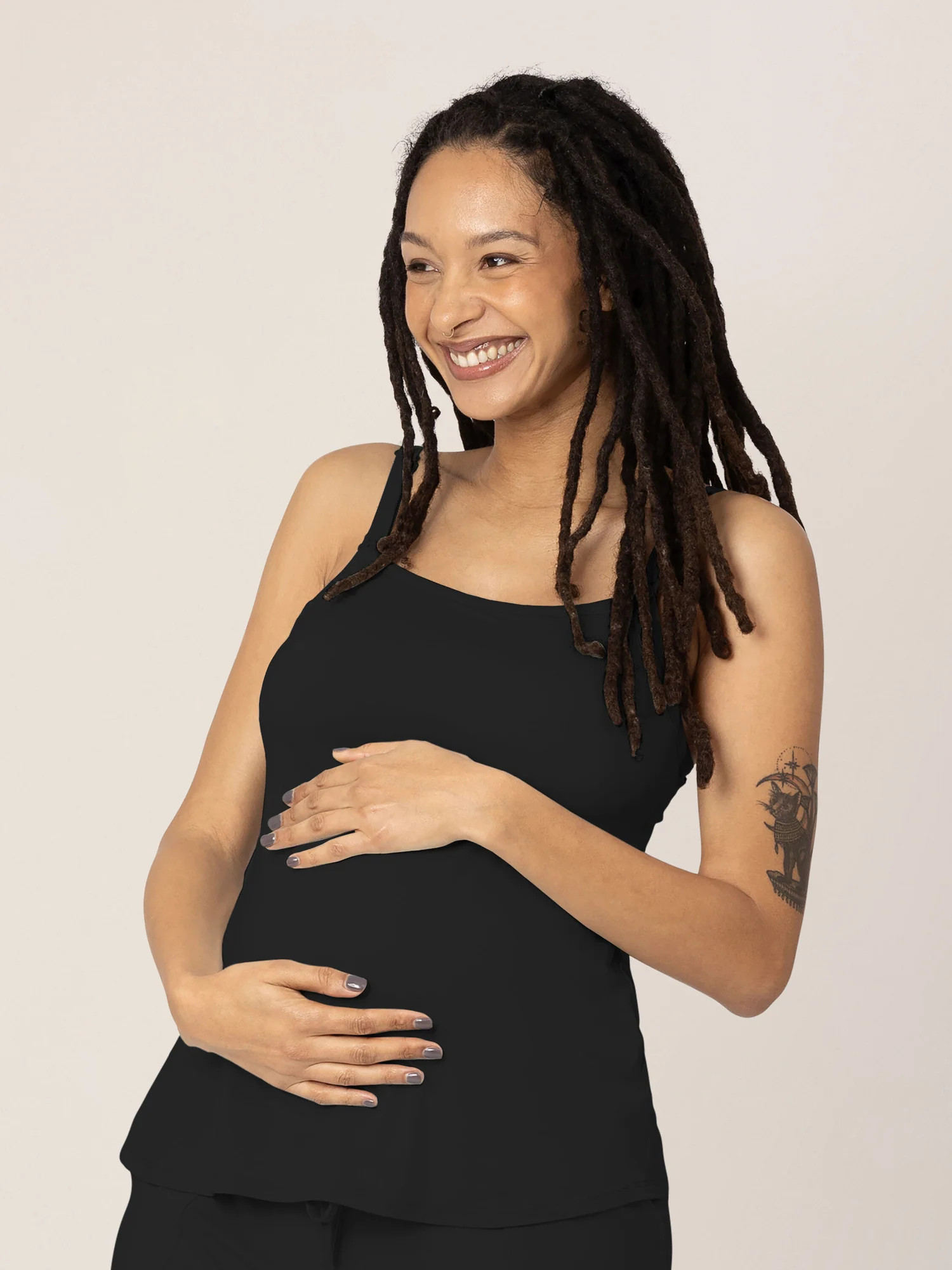 Bamboo Lounge Around Nursing Tank | Black - Kindred Bravely | Kindred Bravely