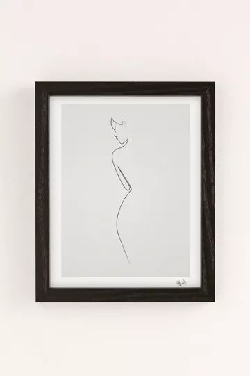 Quibe One Line Nude Art Print | Urban Outfitters (US and RoW)