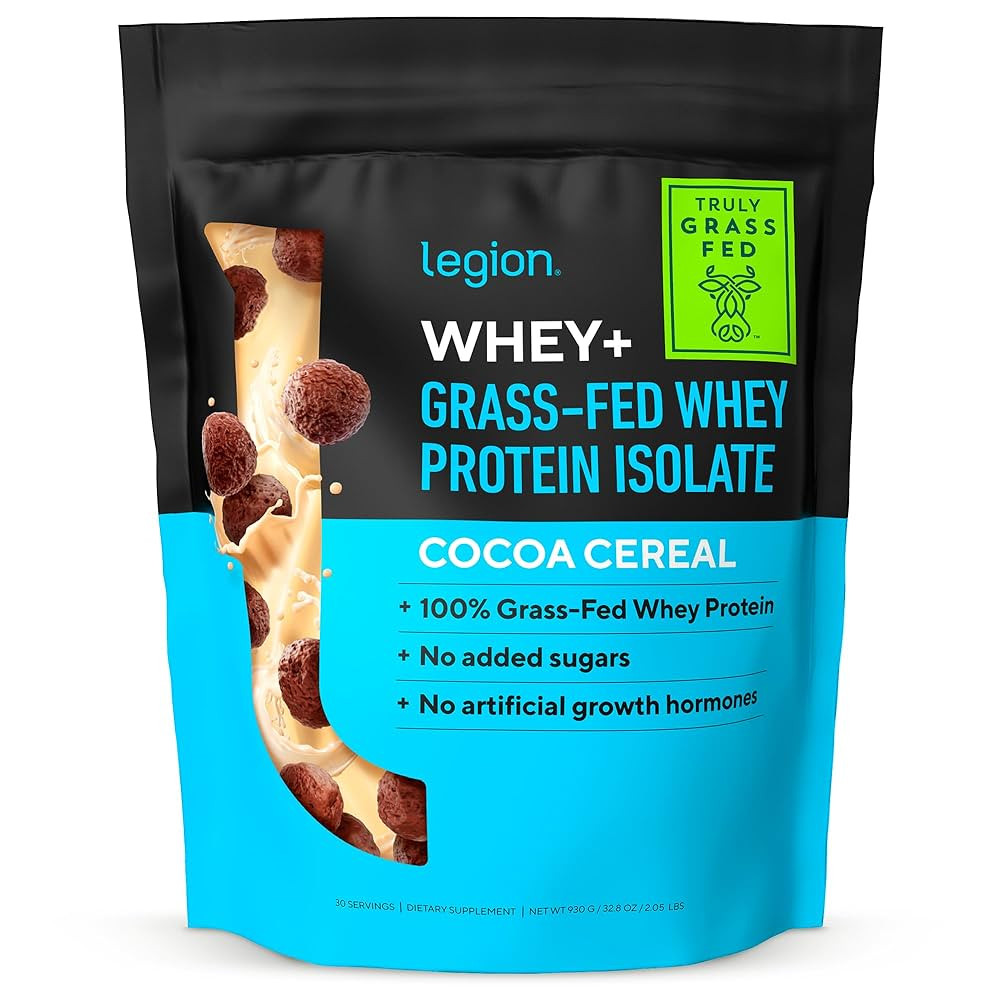 LEGION Whey+ Protein Whey Isolate from Grass Fed Cows - Whey Protein Isolate Powder Low Calorie, ... | Amazon (US)