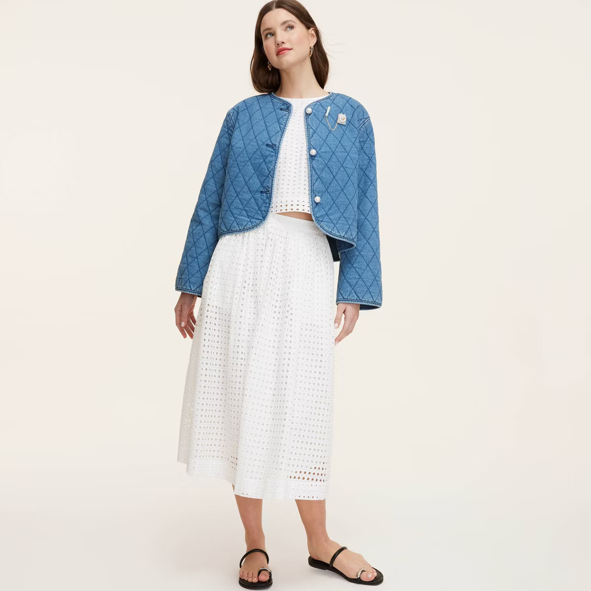 Women's Quilted Denim Jacket - kate spade new york x Target Medium Blue | Target