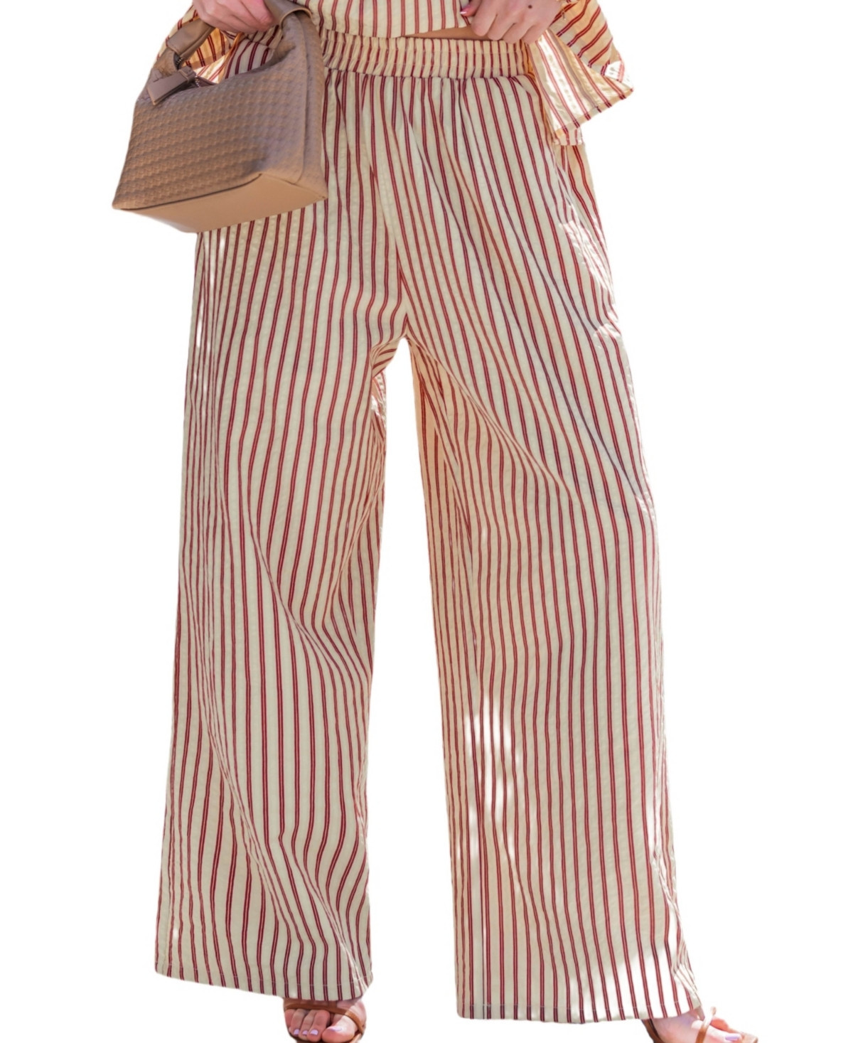 Cupshe Women's Sun Chasing Striped Pants - Brown | Macy's