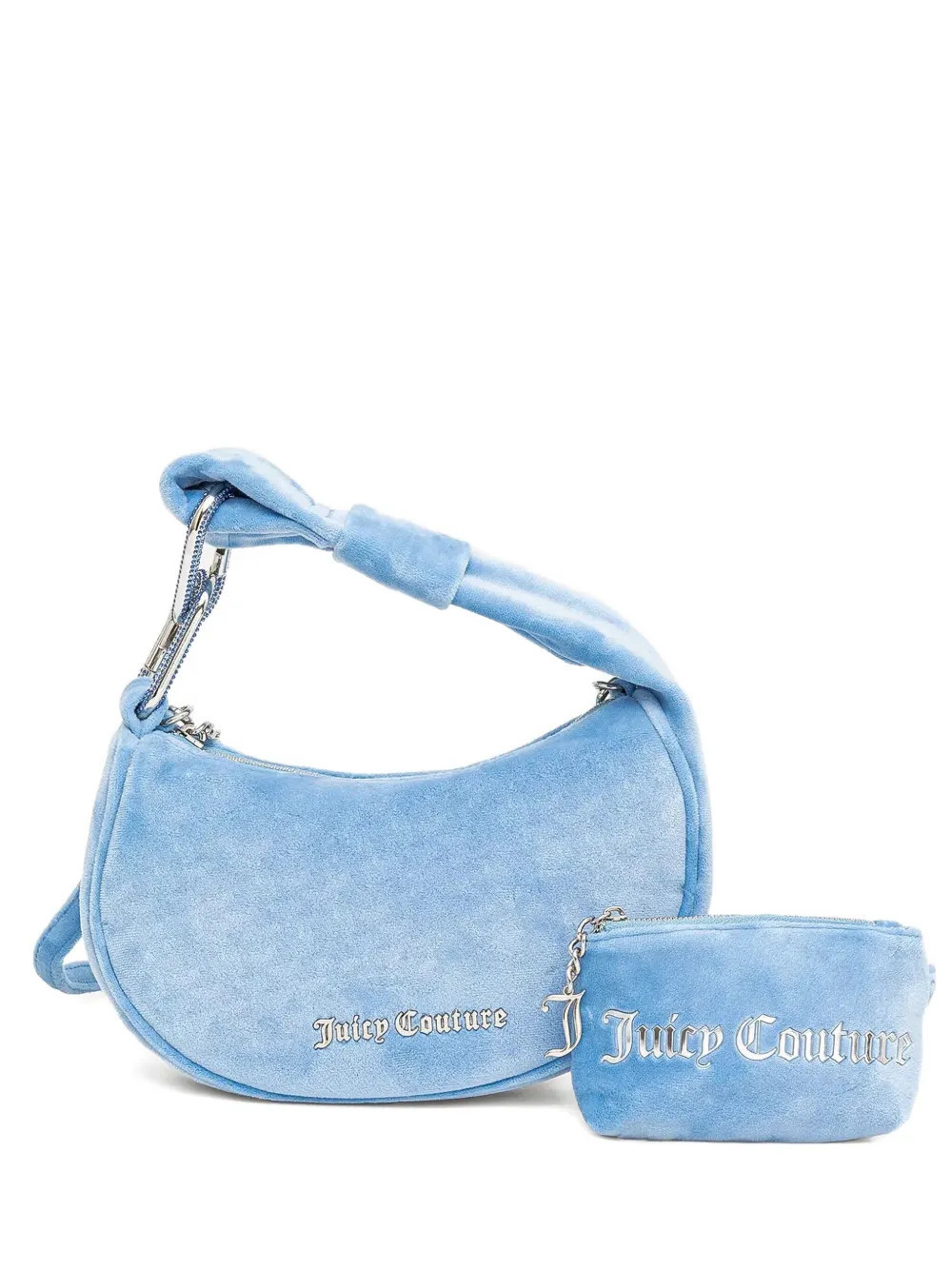 Juicy Couture crystal-embellished velvet tote bag - Blue | Farfetch Global