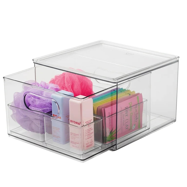 The Home Edit 4 Piece Bath Edit, Clear Plastic Modular Storage System | Walmart (US)