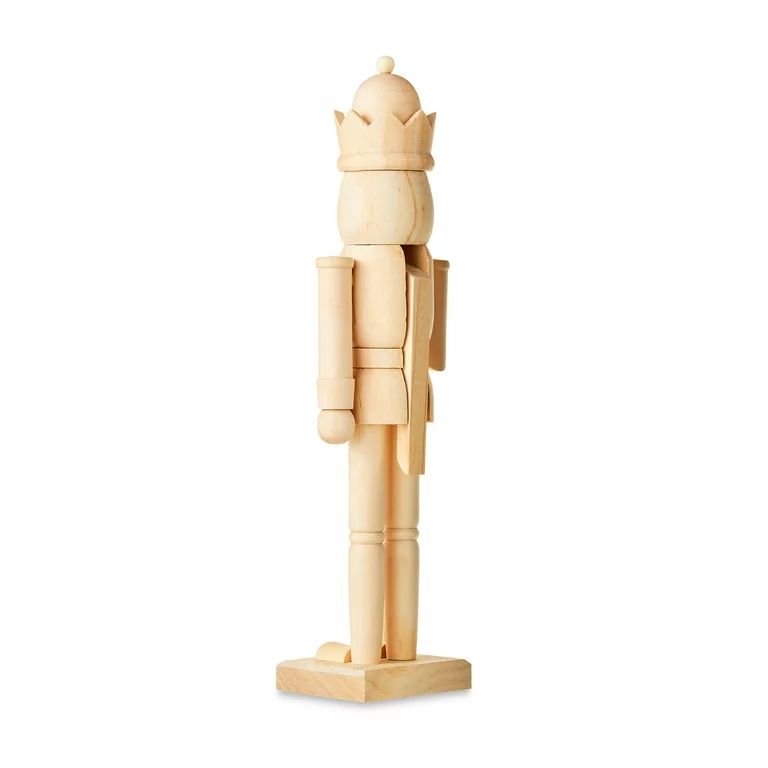 Christmas Wood Natural Color Nutcracker Tabletop Decoration, by Holiday Time | Walmart (US)