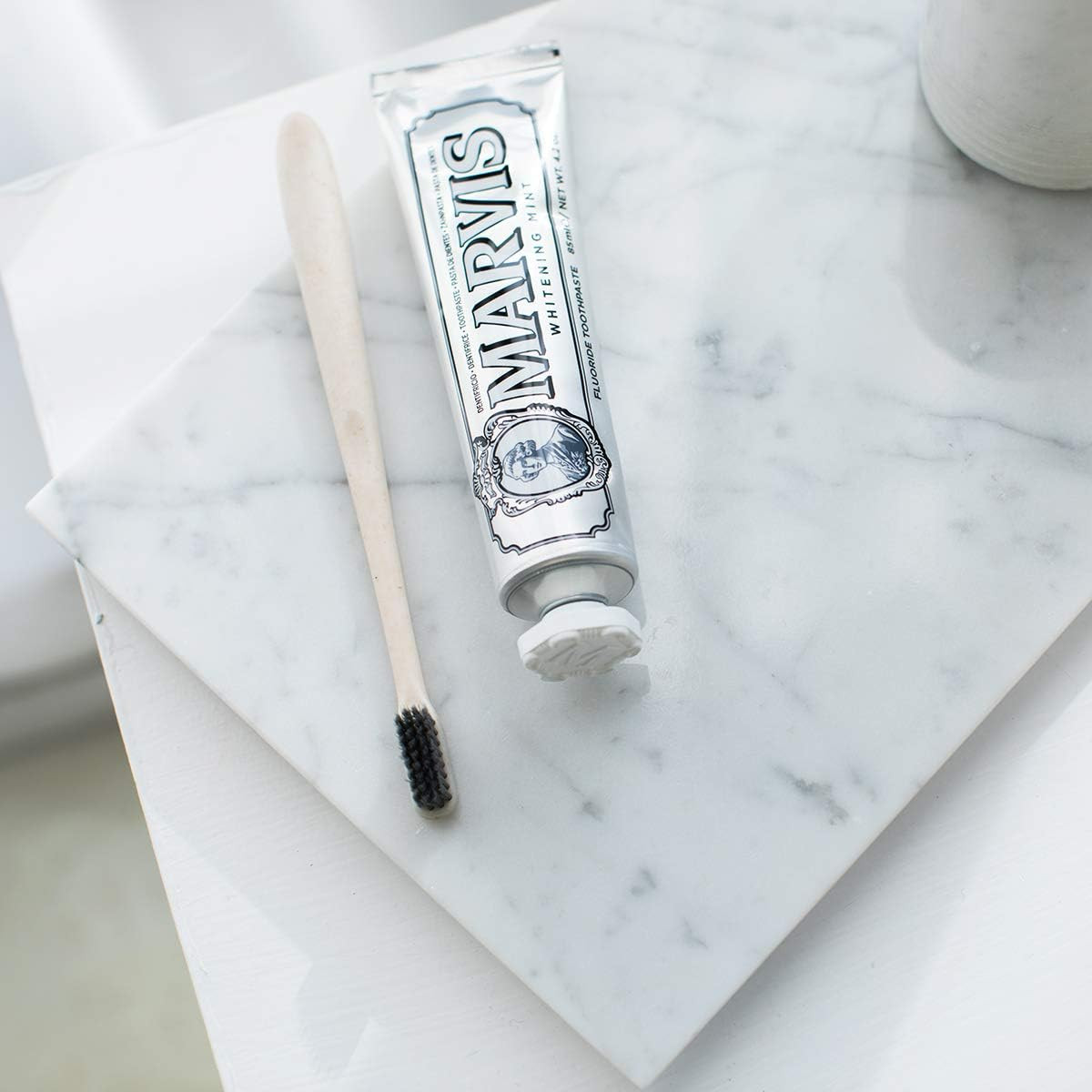 JIMEI Marble Rectangular Vanity Tray for Bathroom – Marble Kitchen Serving Tray for Coffee, Che... | Amazon (US)