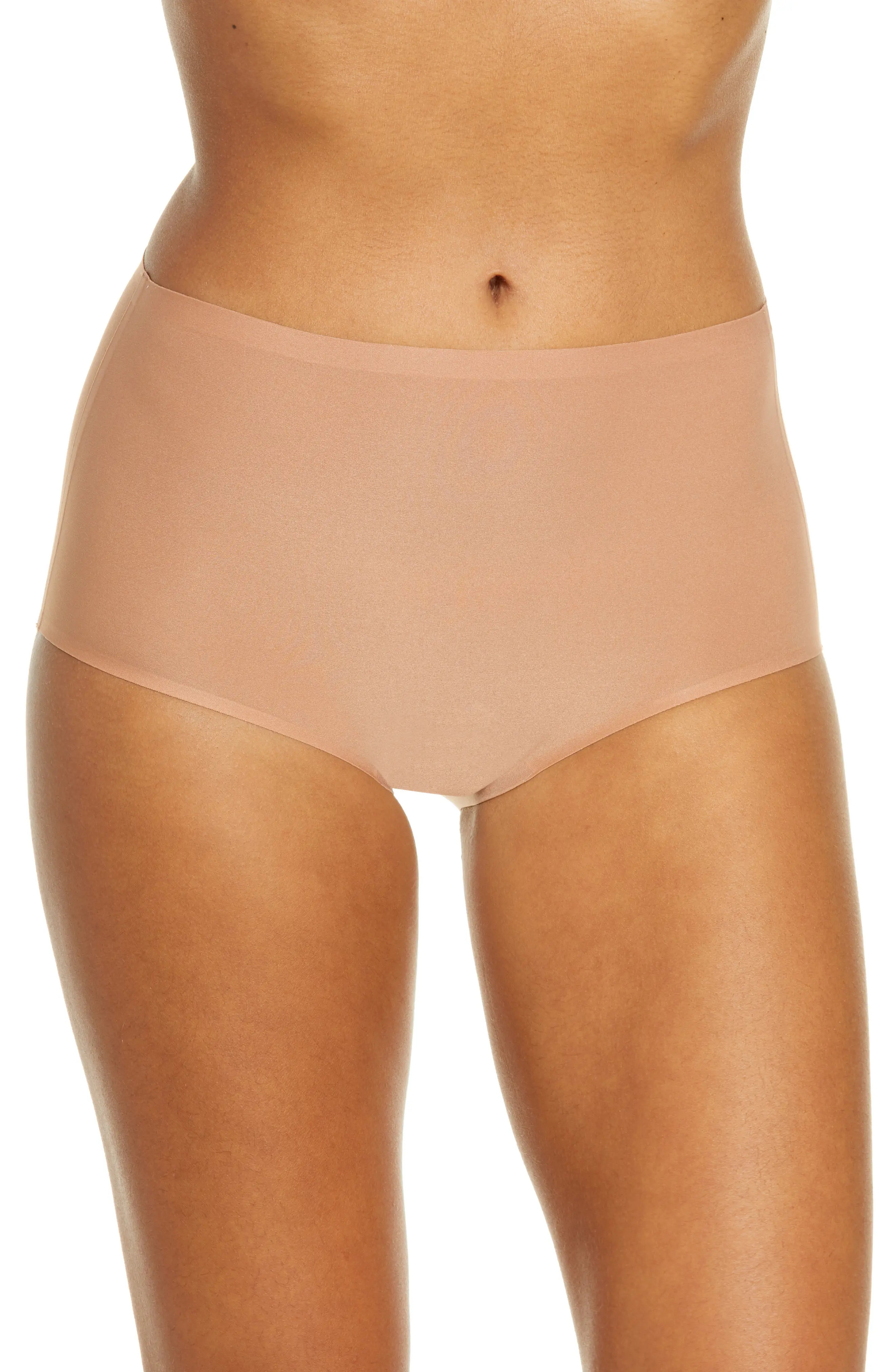 Chantelle Lingerie Soft Stretch High Waist Briefs in Candlelight Peach at Nordstrom | Nordstrom