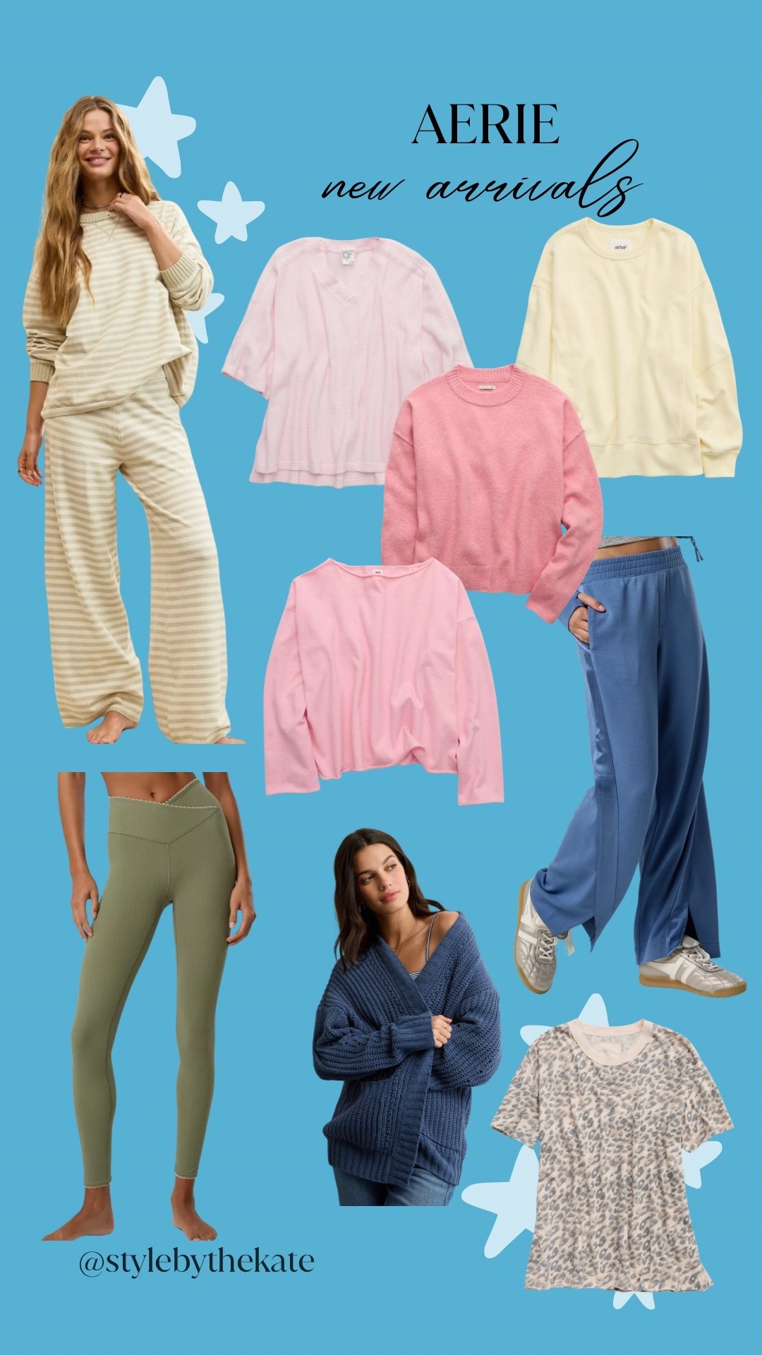 Aerie new arrivals & I am loving all the pinks, blues and greens!!🌸☀️🌴

Beach vacation outfit, Travel outfit, aerie, American Eagle, leggings, cozy set, loungewear, lounge set

#LTKTravel #LTKSeasonal #LTKSaleAlert