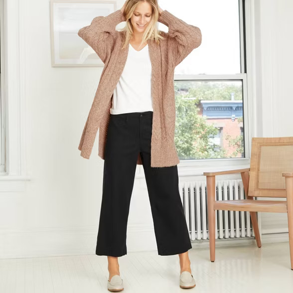 Women's Cable Knit Open-Front Cardigan - A New Day™ | Target