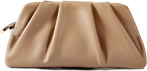 Evening Bag for Women Ruched Clutch Purse Detachable Metal Chain Crossbody Bag | Amazon (US)