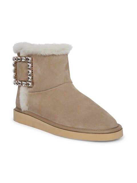Winter Viv Strass Buckle Suede Boots | Saks Fifth Avenue