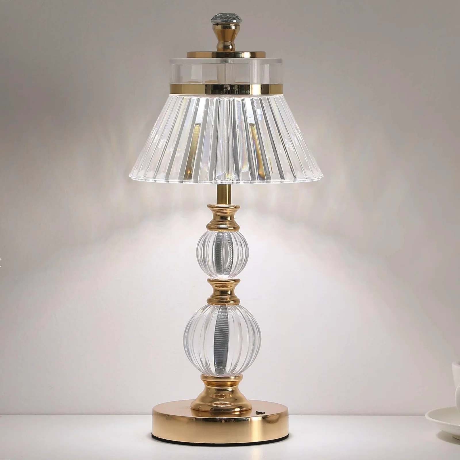 Gyugmhao Diamond Table Lamp with USB Charging,Touch Table Lamp,Stepless Dimming LED Lamp with 3 M... | Walmart (US)