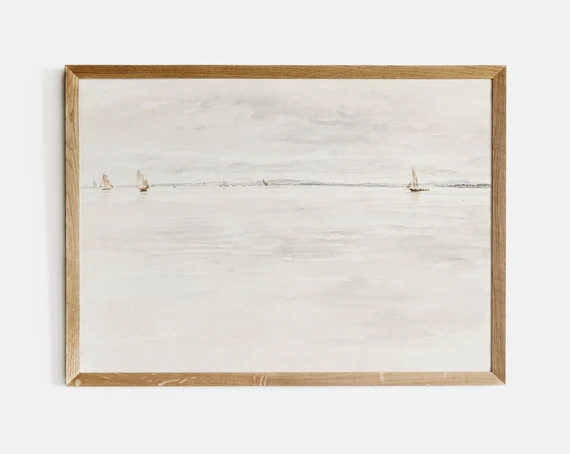 Nautical Sailboat Watercolor Print  Vintage Painting  | Etsy | Etsy (US)