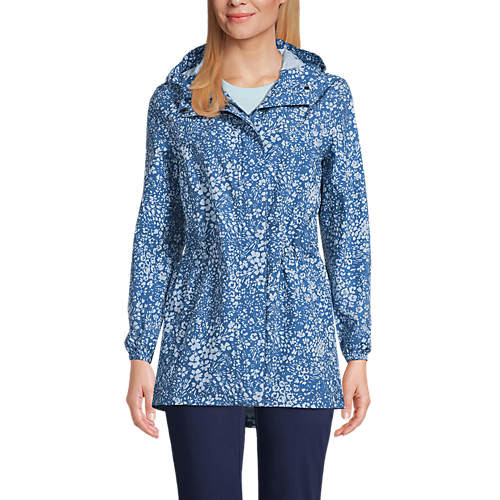 Women's Waterproof Hooded Packable Raincoat | Lands' End (US)