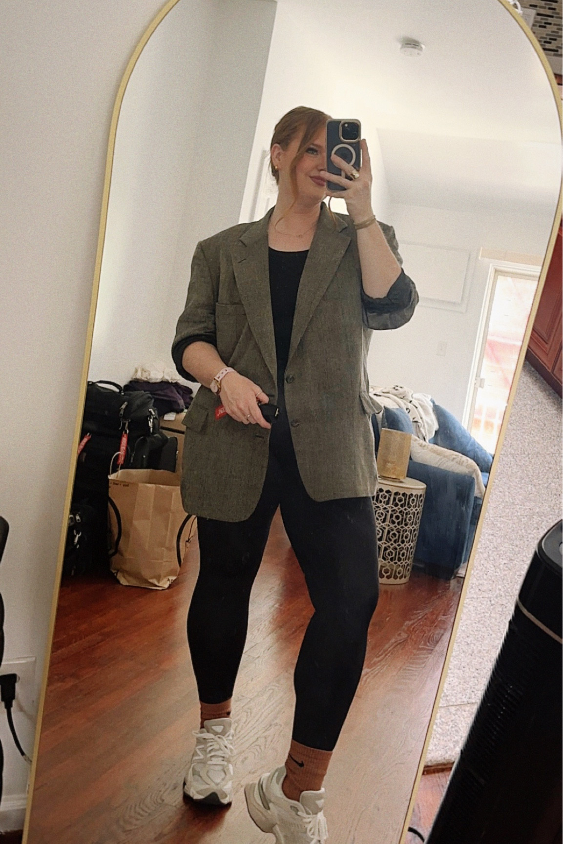 Nothing I love more in a fall translational piece than an oversized blazer. It can elevate the most basic of outfits. Also these shoes are my new favorite! I wear them walking all around Manhattan and my feet don’t hurt at all. 

My mirror is also currently on sale! 

#LTKFindsUnder100 #LTKSeasonal #LTKSaleAlert